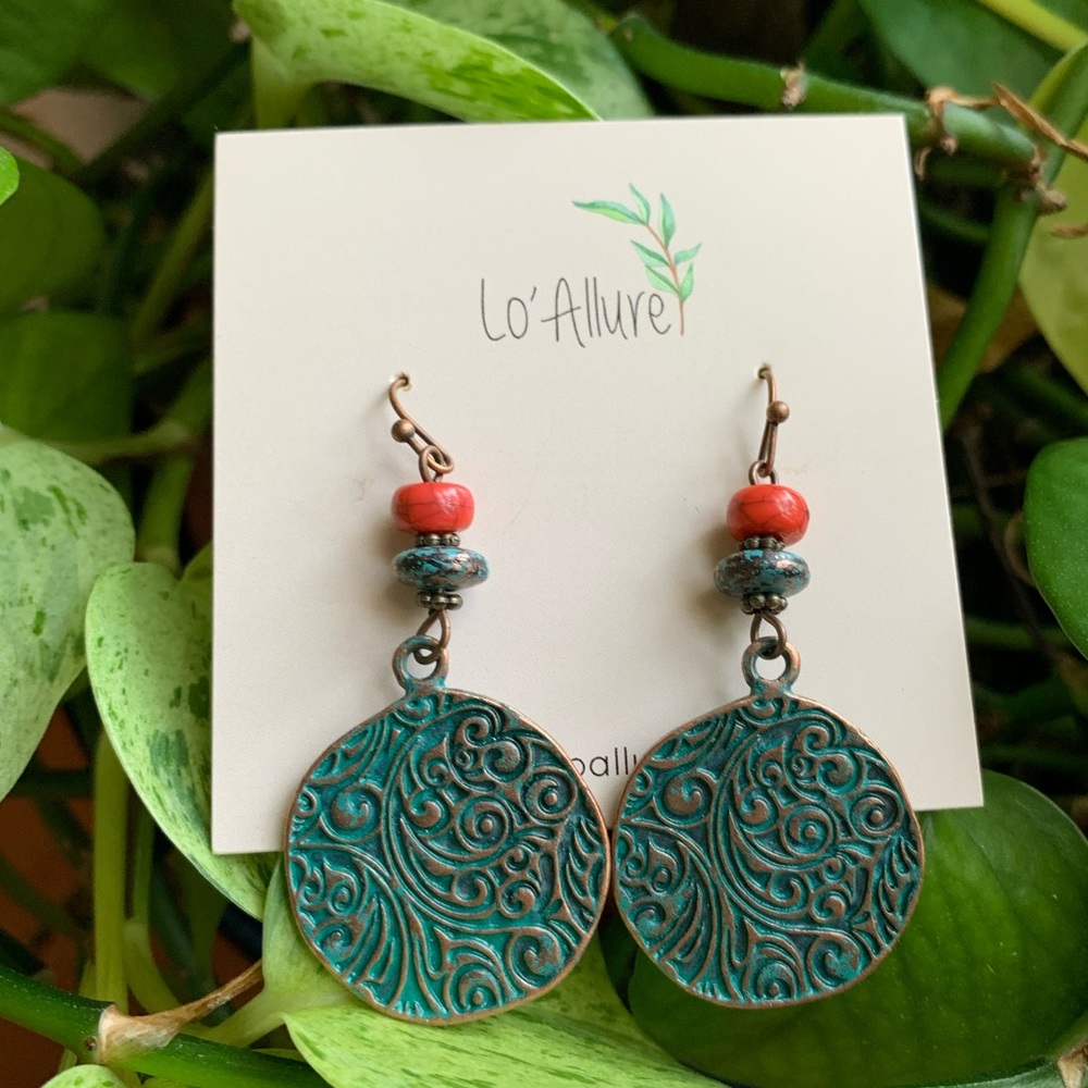 Vintage boho drop earrings